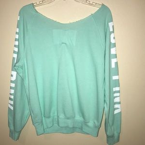 PINK Victoria's Secret Tops - Mint sweatshirt PINK Victoria's Secret Tops - Mint sweatshirt